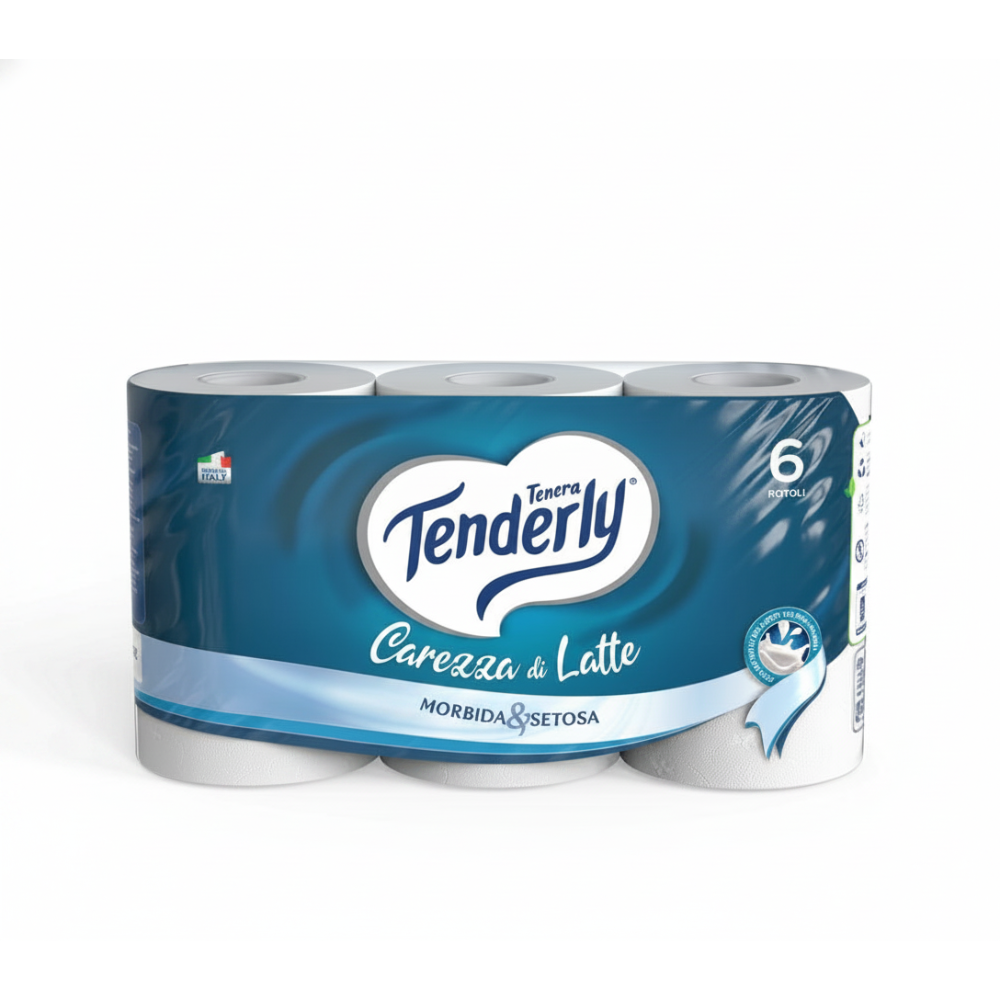 Tenderly Carezza di Latte 6 Rotoli, , large