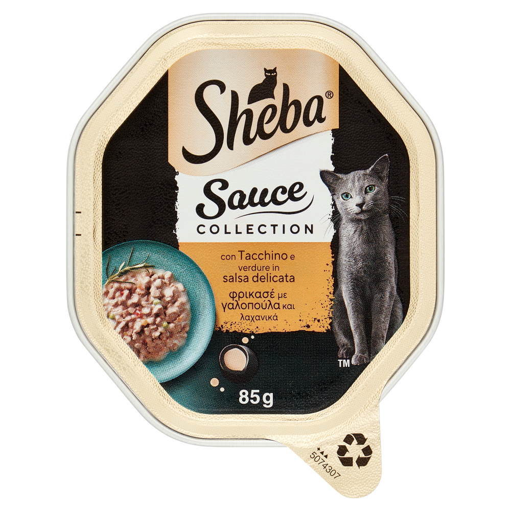 Sheba Cat Sauce Collection in Salsa Tacchino e Verdure 85 gr, , large