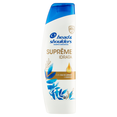 Head & Shoulders Shampoo Antiforfora Supreme Idrata con Olii di Argan e Cocco 250 ml