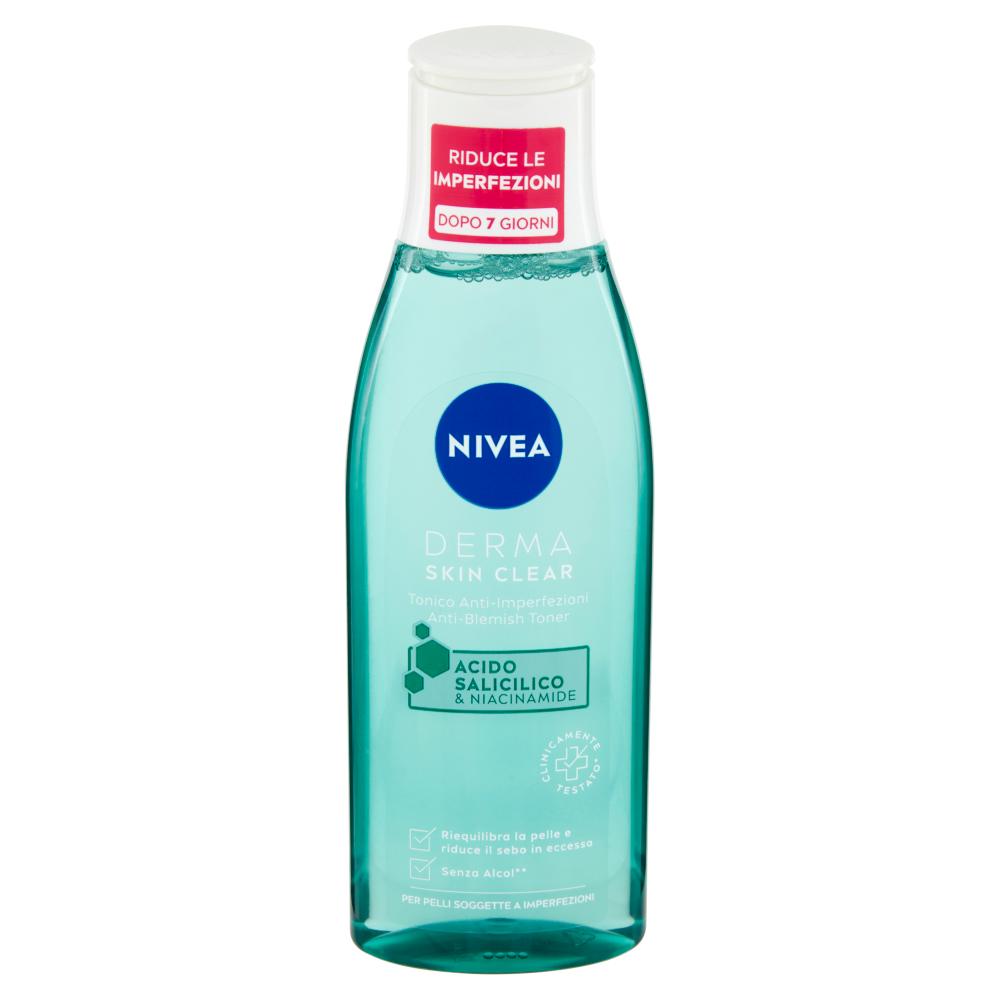 Nivea Derma Skin Clear Tonico Anti-Imperfezioni 200 ml, , large