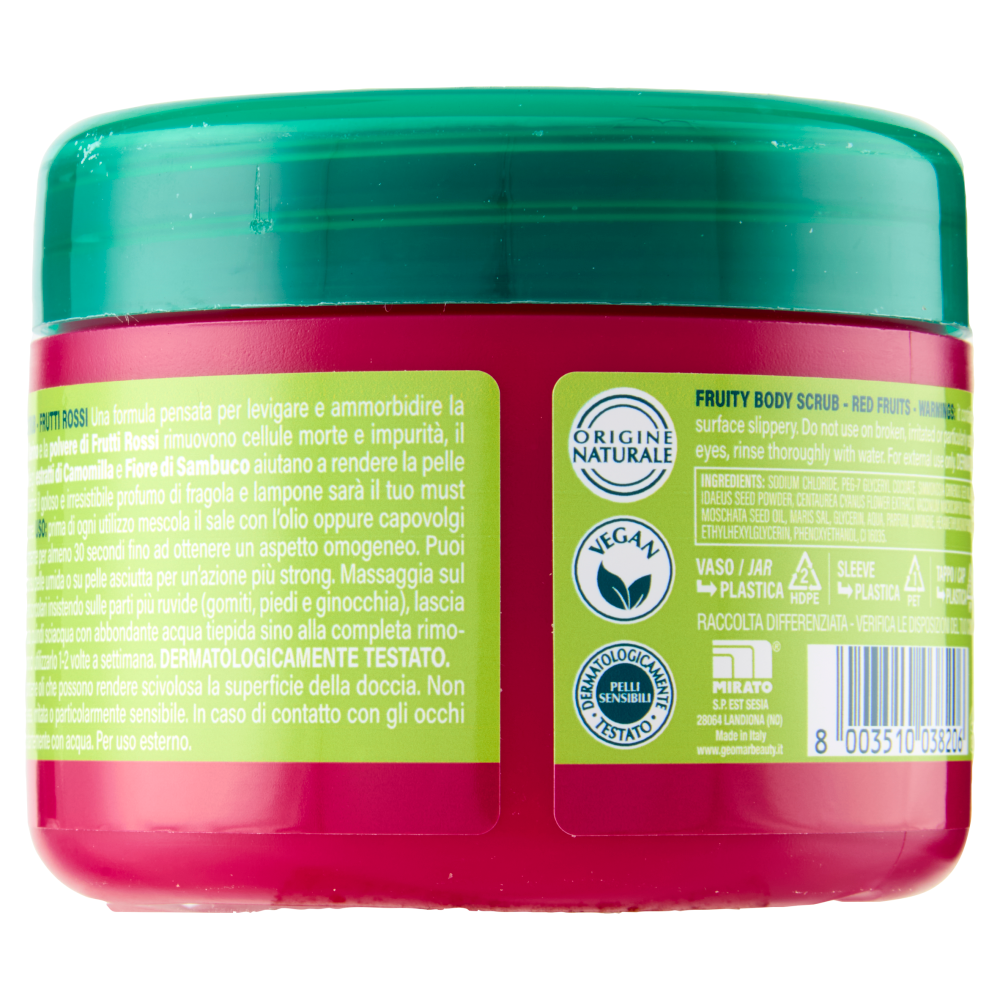 Geomar Fruity Body Scrub Frutti Rossi 300 g, , large