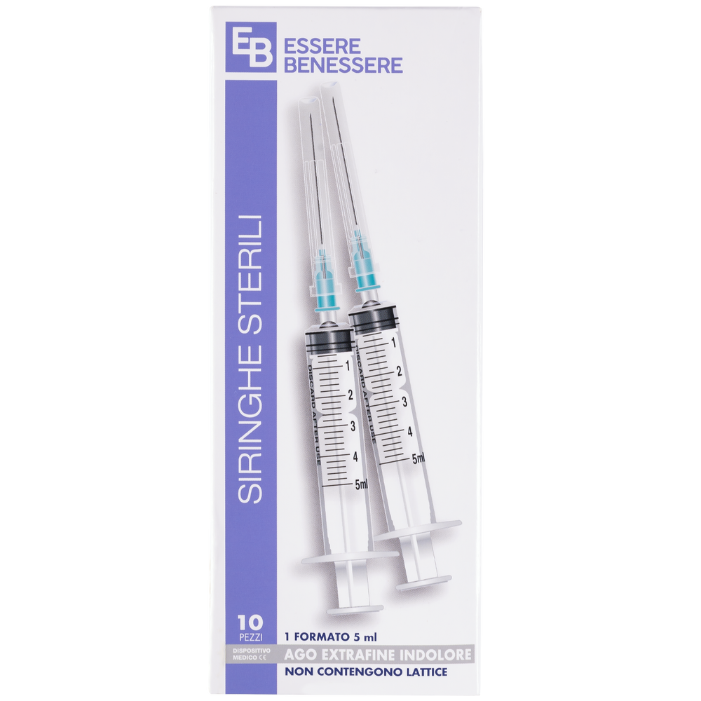 Essere Siringhe Sterili Monouso 5ml 10 Pezzi	, , large
