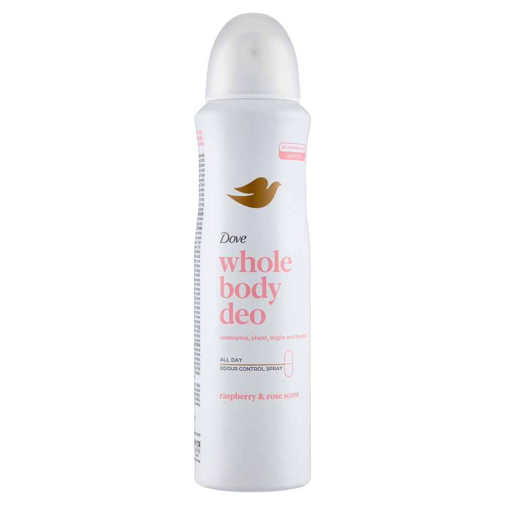 Dove Whole Body Deo Sensitive Raspberry & Rose Scent 150 ml, , large