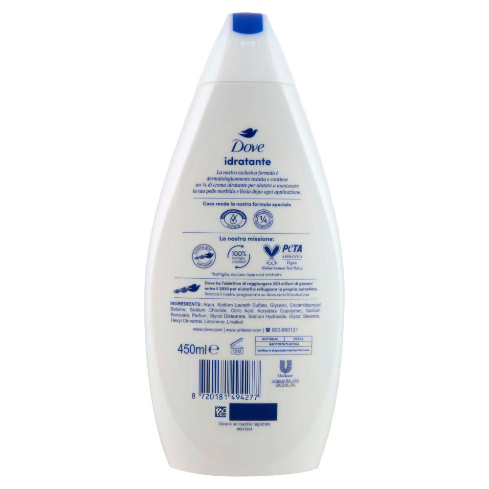 Dove Bagnodoccia Idratante 450 ml, , large