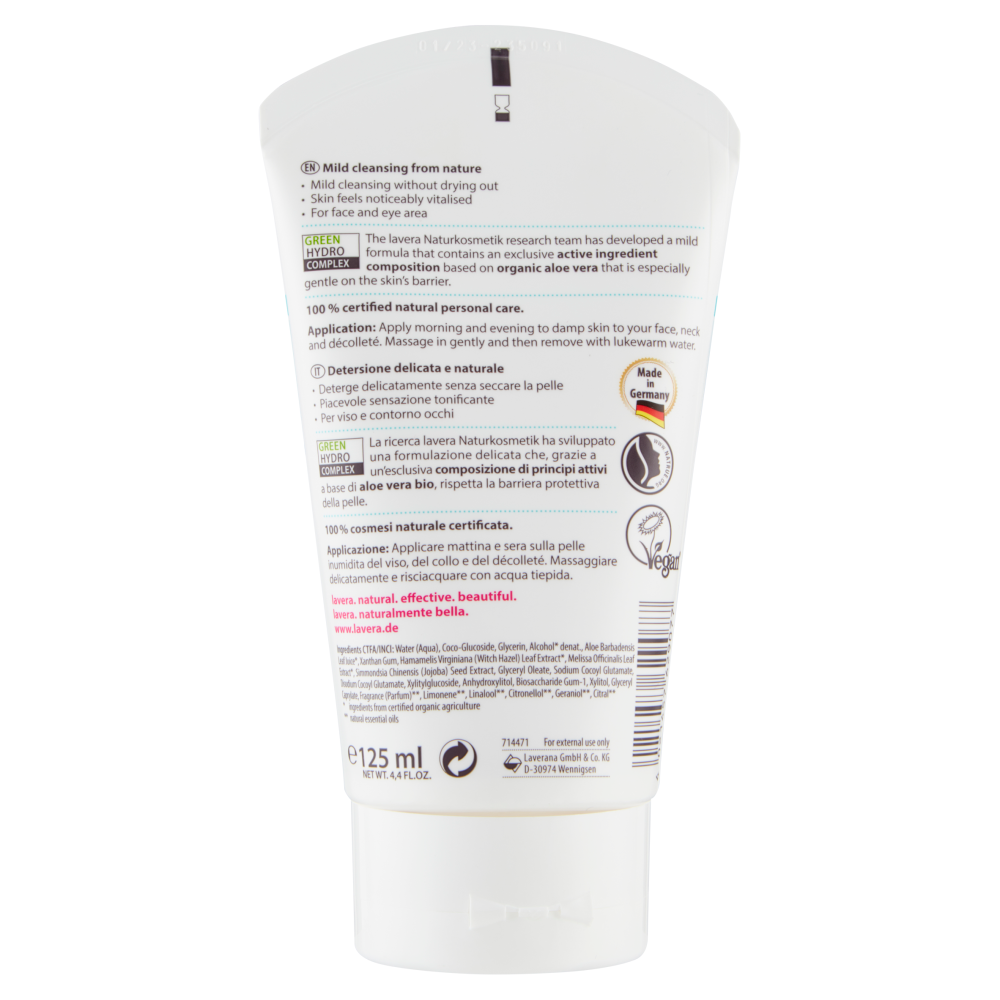 Lavera Basis Sensitiv Gel Detergente Aloe Vera Bio & Jojoba 125 ml, , large