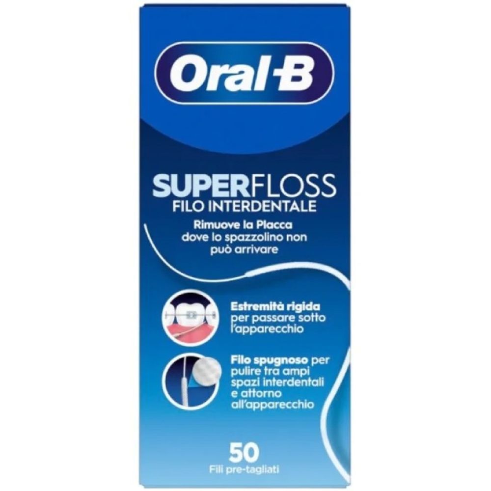 Oral-B Filo Interdentale Super Floss 50 Fili Pre-Tagliati, , large
