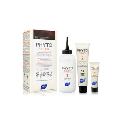 Phyto Phytocolor 5.7 Castano Chiaro Tabacco Colorazione Permanente Per Capelli