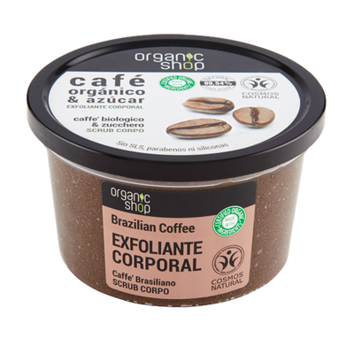 Organic Shop Caff&egrave; Biologico e Zucchero Scrub 250 ml
