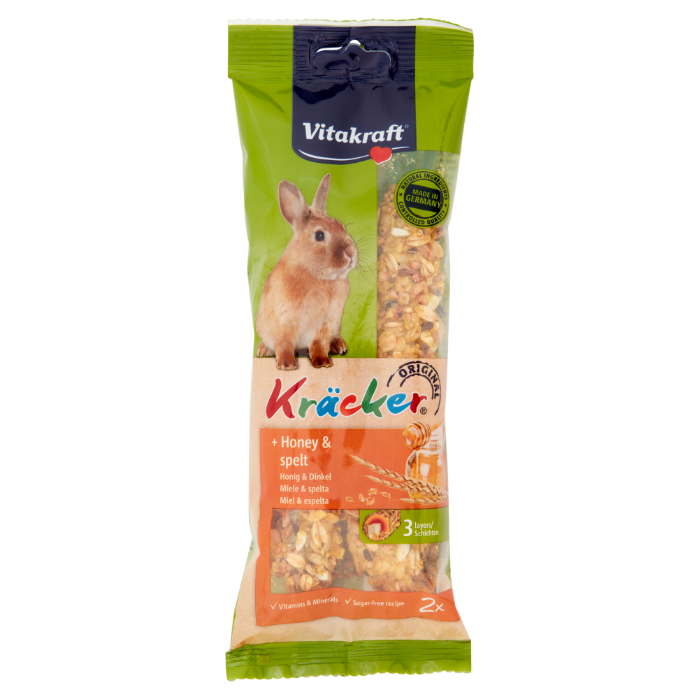Vitakraft Kr&auml;cker Original + Miele & Spelta Conigli Nani 112 g, , large
