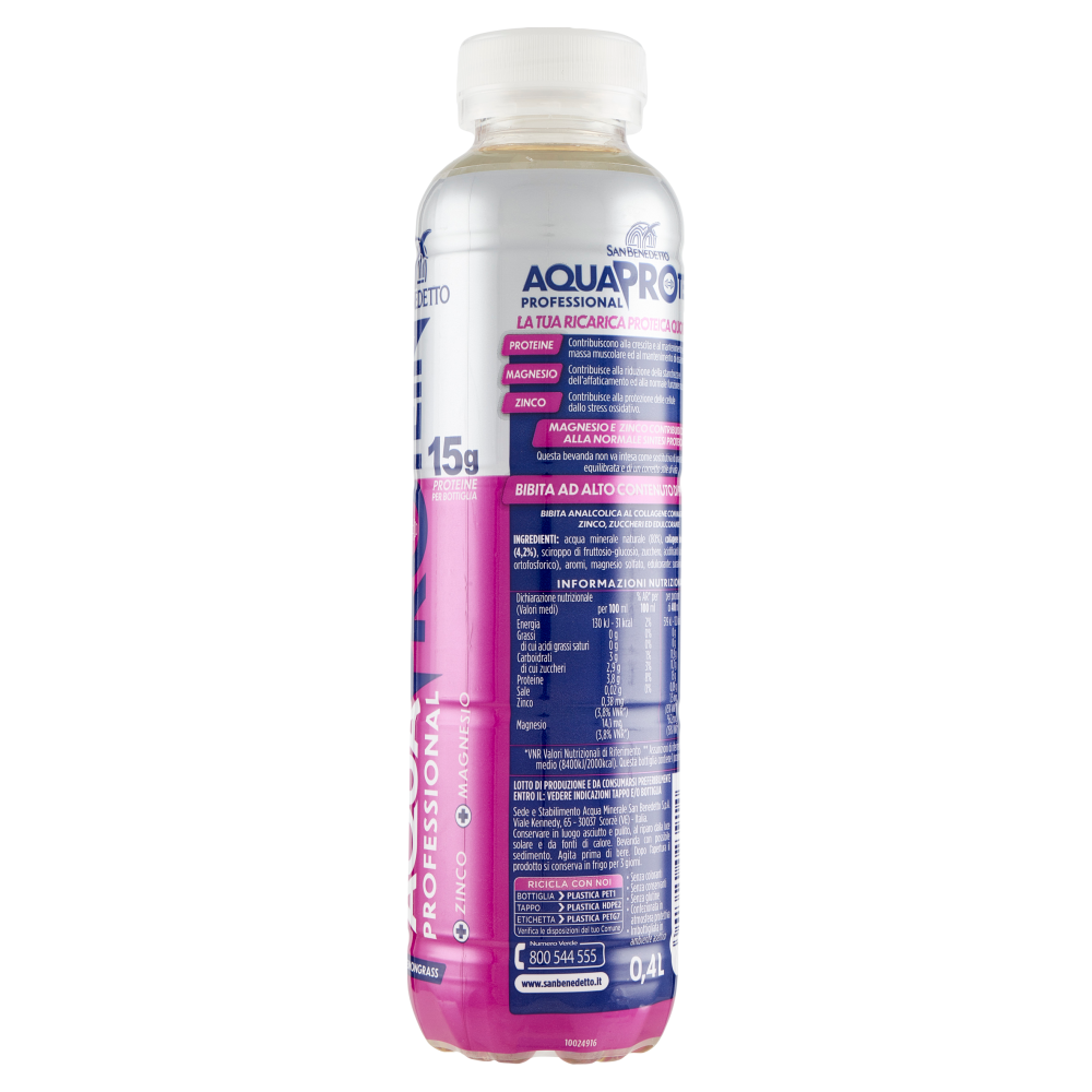 San Benedetto Aquaprotein Mela-Lemongrass 400 ml, , large