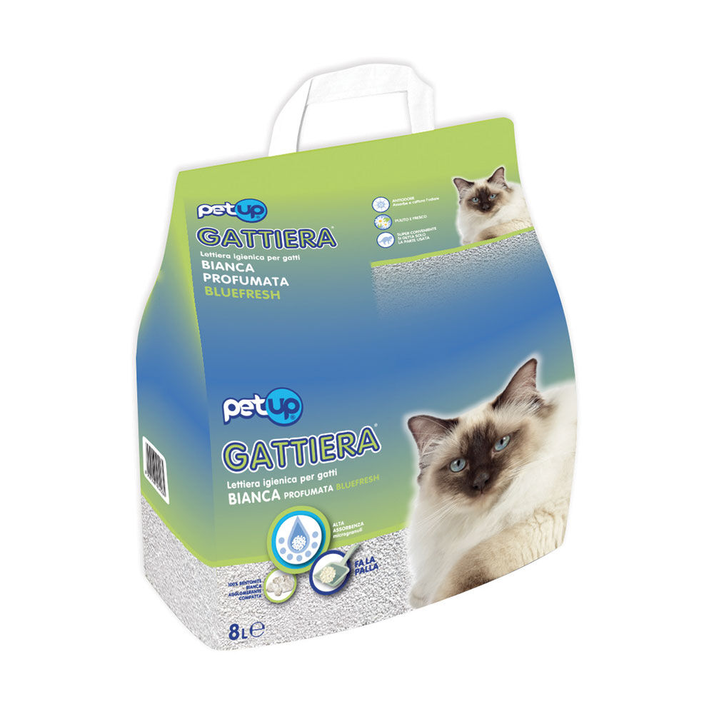 Petup Lettiera Bianca Bluefresh 8 Litri, , large