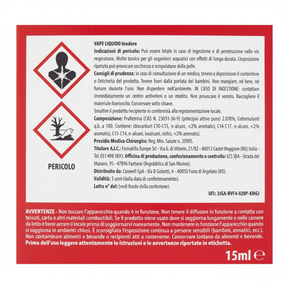 Vape Liquido Infinity Diffusore + Ricarica Inclusa 15 ml, , large