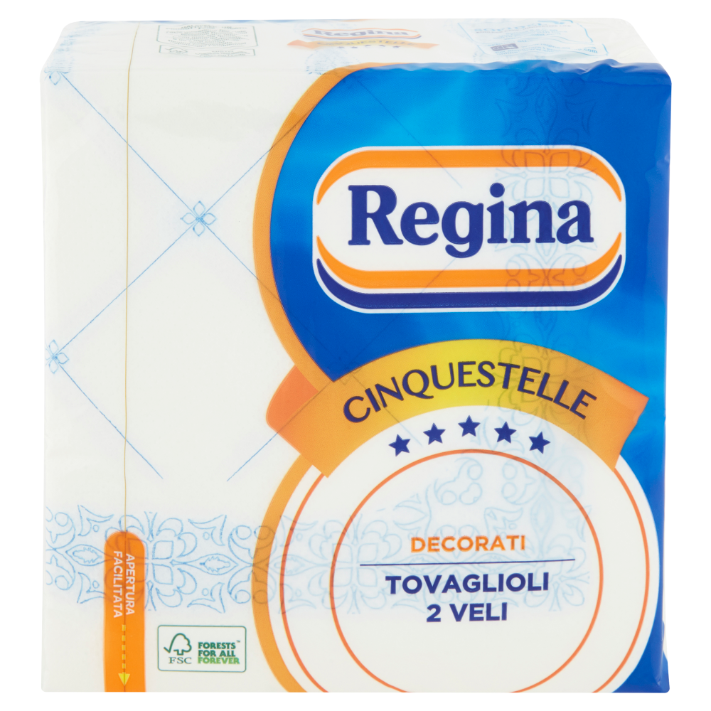 Regina Cinquestelle Decorati Tovaglioli 2 Veli 43 Pezzi assortiti, , large