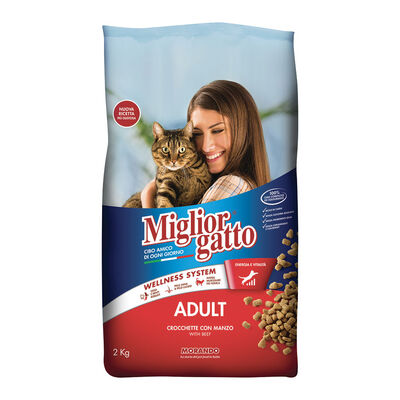 Migliorgatto Adult Crocchette con Manzo 2 Kg