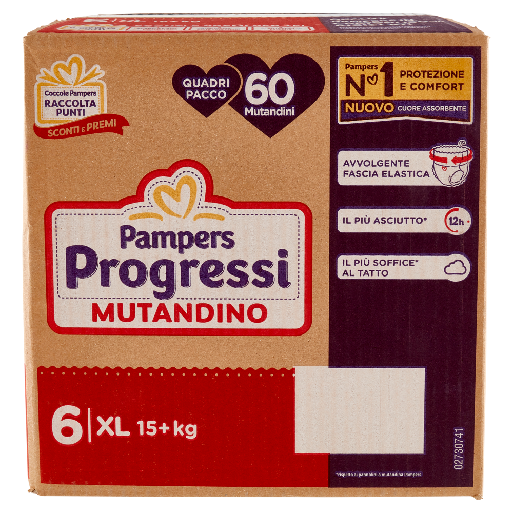 Pampers Progressi Mutandino XL Quadripacco 60 Pannolini , , large