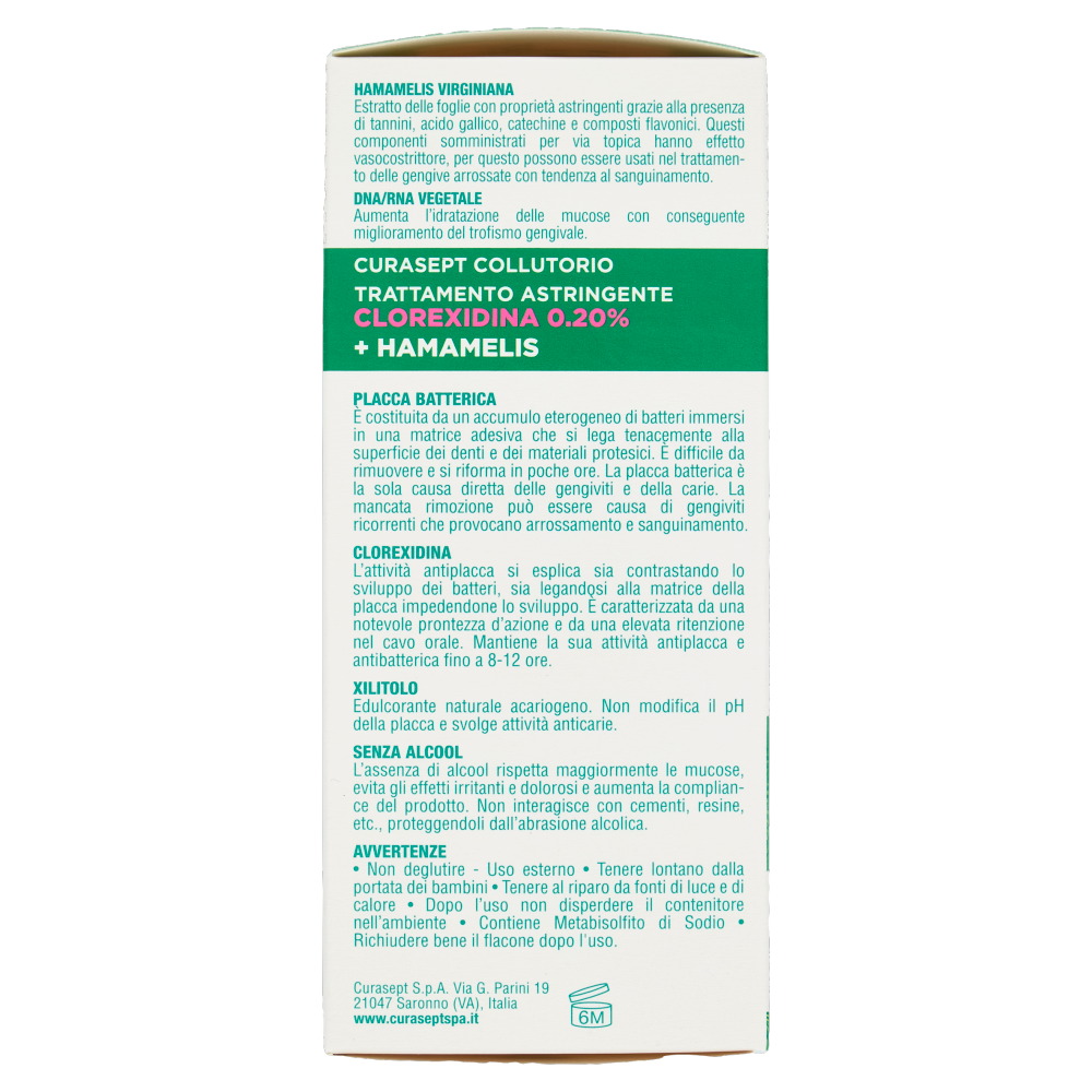 Curasept Collutorio Trattamento Astringente Clorexidina 0.20% + Hamamelis 200 ml, , large