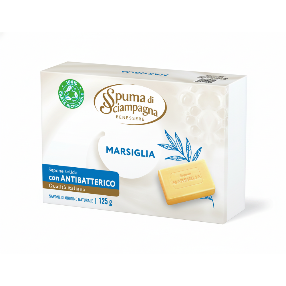 Spuma di Sciampagna Sapone Marsiglia 125g, , large
