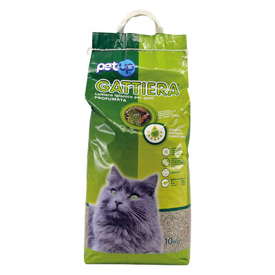 Petup Lettiera Assorbente Profumata al Profumo di Pino Verde per Gatti 10 Kg
