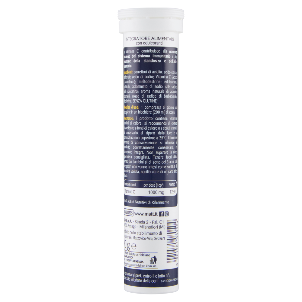 Matt Benessere Difesa 20 Compresse Effervescenti 90 g, , large