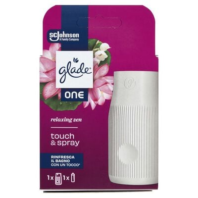 Glade ONE Touch&Spray Profumatore per Ambienti 1 Base + 1 Ric Relaxing Zen 10 ml