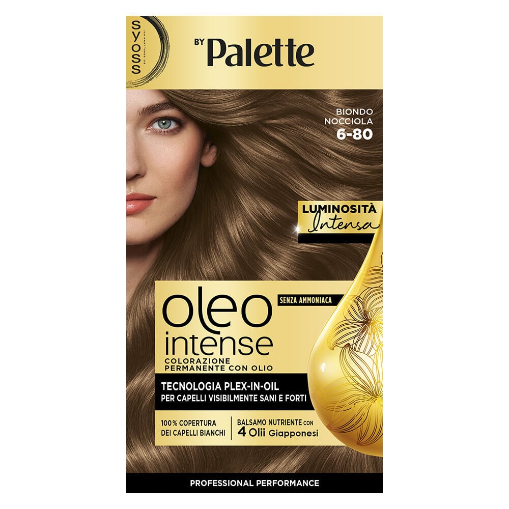 Palette Oleo Colorazione Permanente Biondo Nocciola N.6.80, , large
