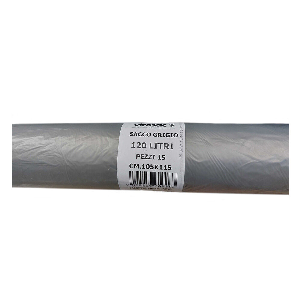 Virosac Sacchi 105x115 cm Pz15 Grigio HDPE	, , large