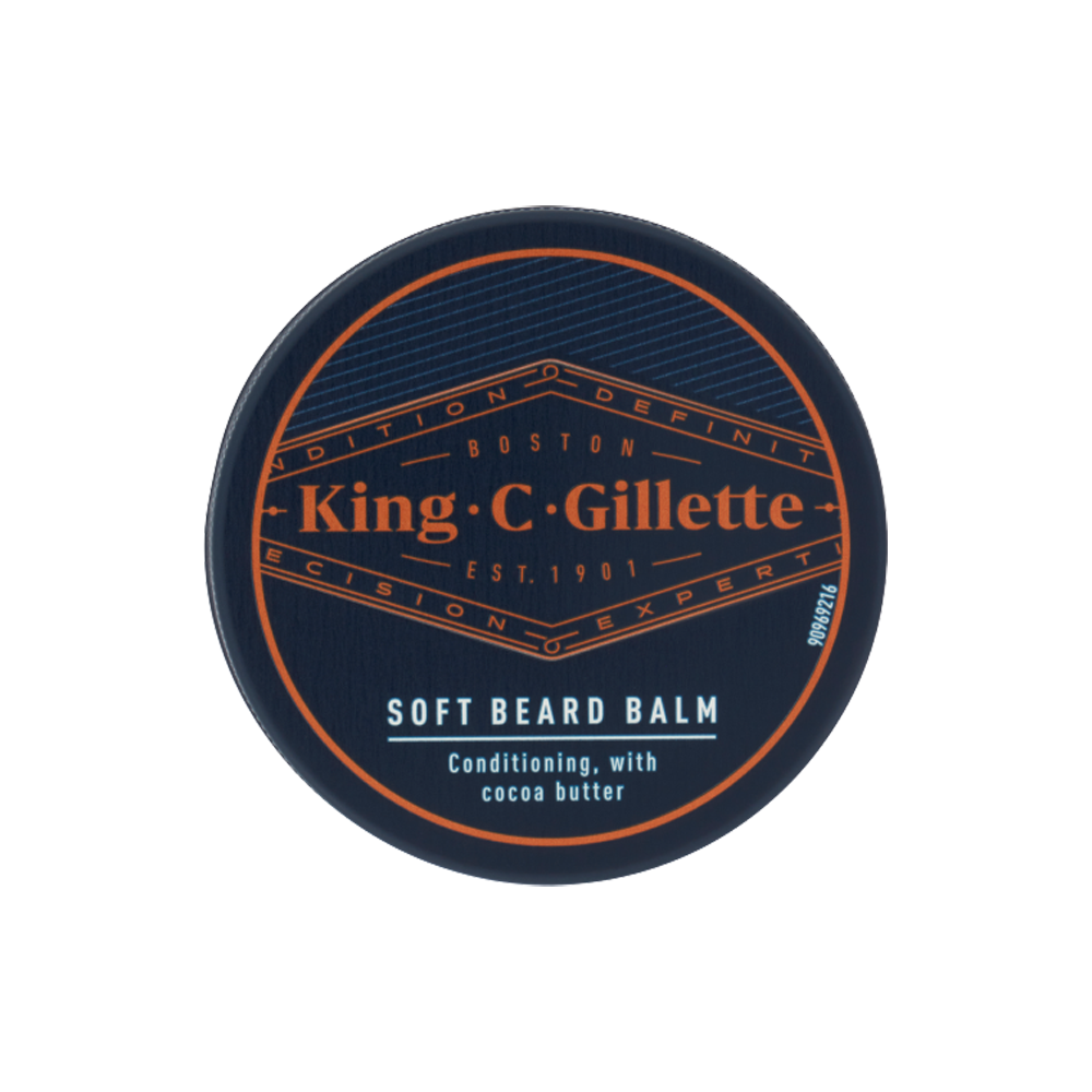 Gillette King C. Balsamo Delicato da Barba con Burro di Cacao, Olio di Argan, Burro di Karit&eacute; 100 ml, , large