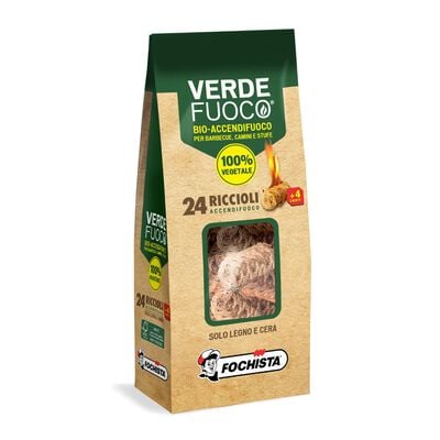 Verdefuoco Accendifuoco Ecologico 24+4 Riccioli	