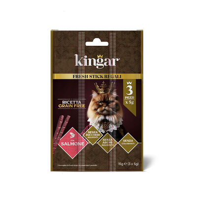 Kingar Cat Snack 3x5g Salmone