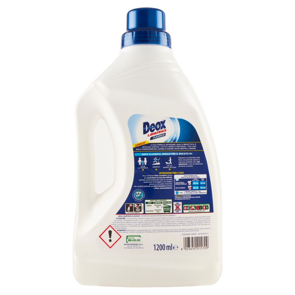 Deox Detersivo Lavatrice Classico 24 Lavaggi, , large