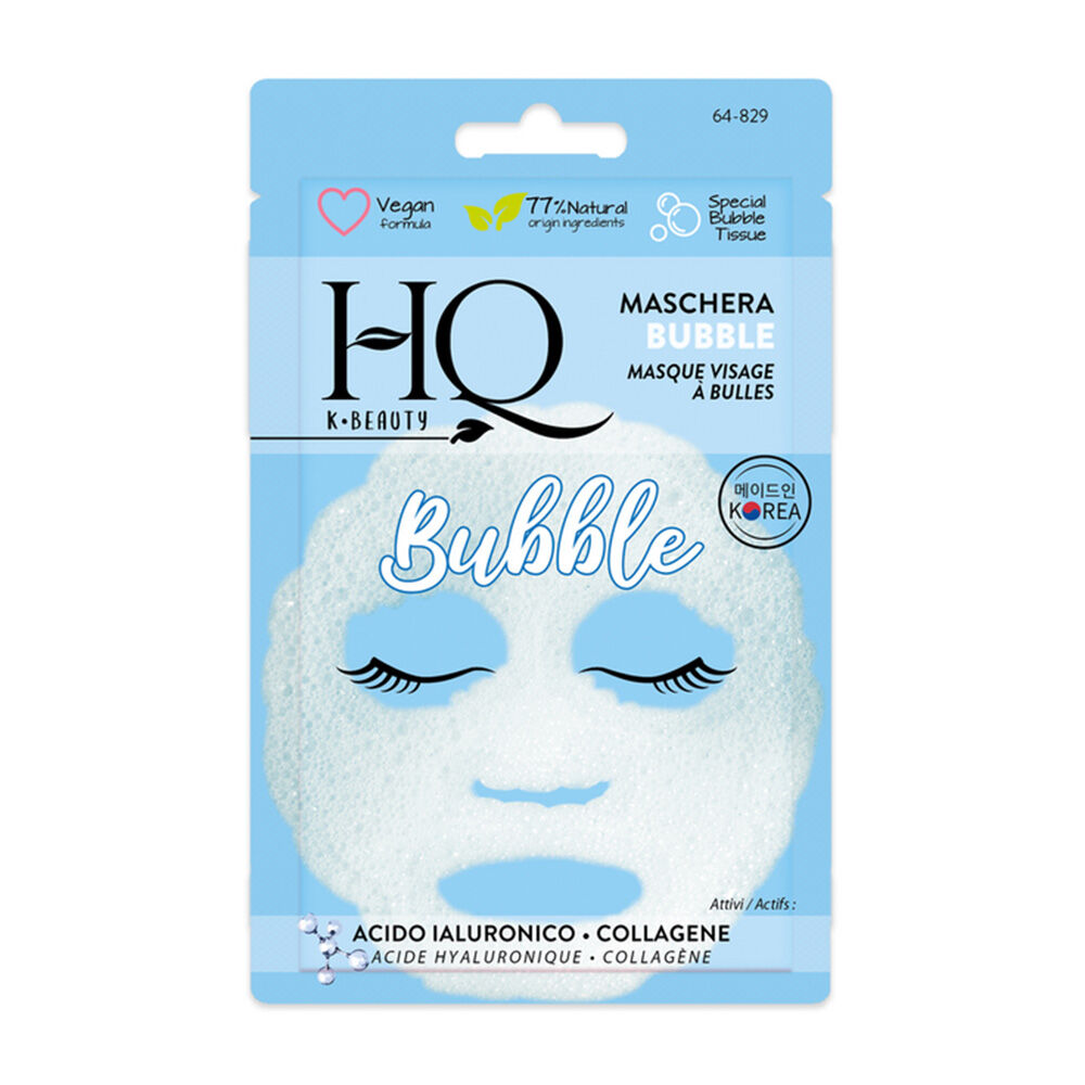 Hq Maschera Viso Bubble Acido Ialuronico E Collagene, , large