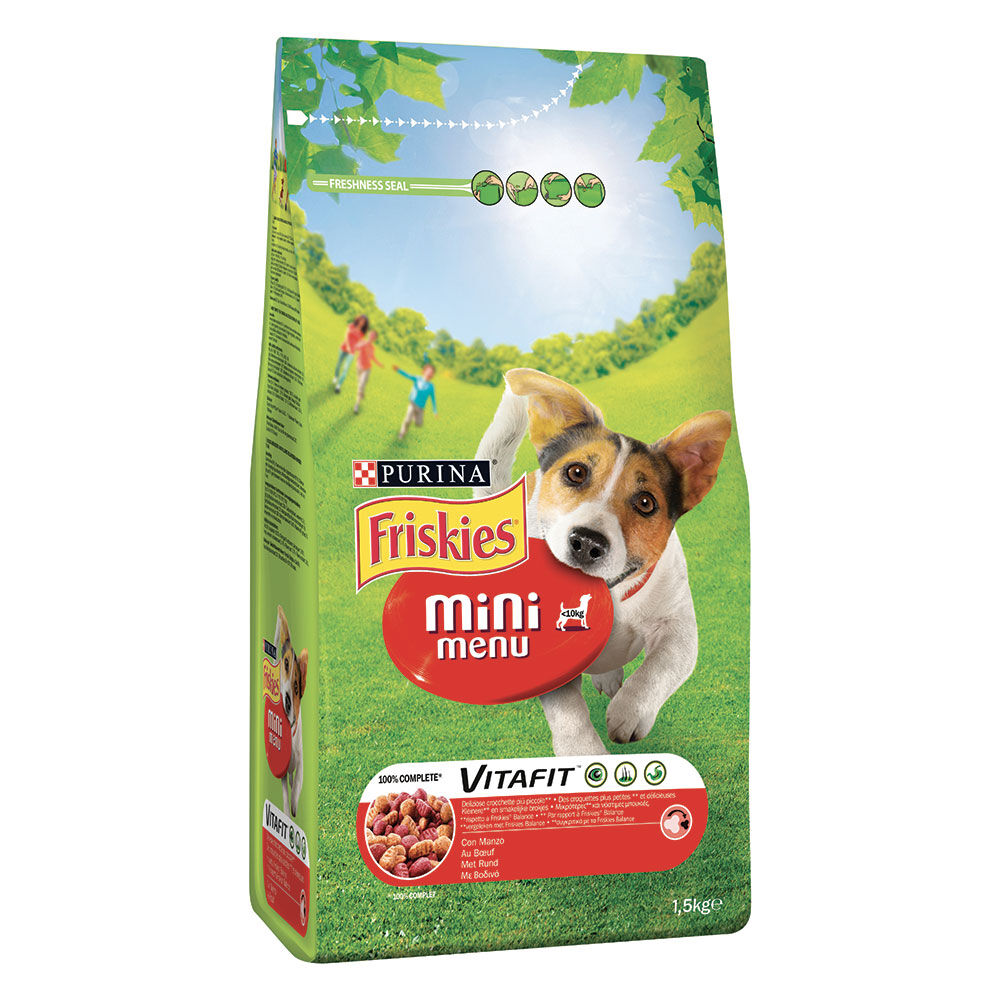 Friskies Mini Men&ugrave; Manzo (<10 kg) 1.5 Kg, , large
