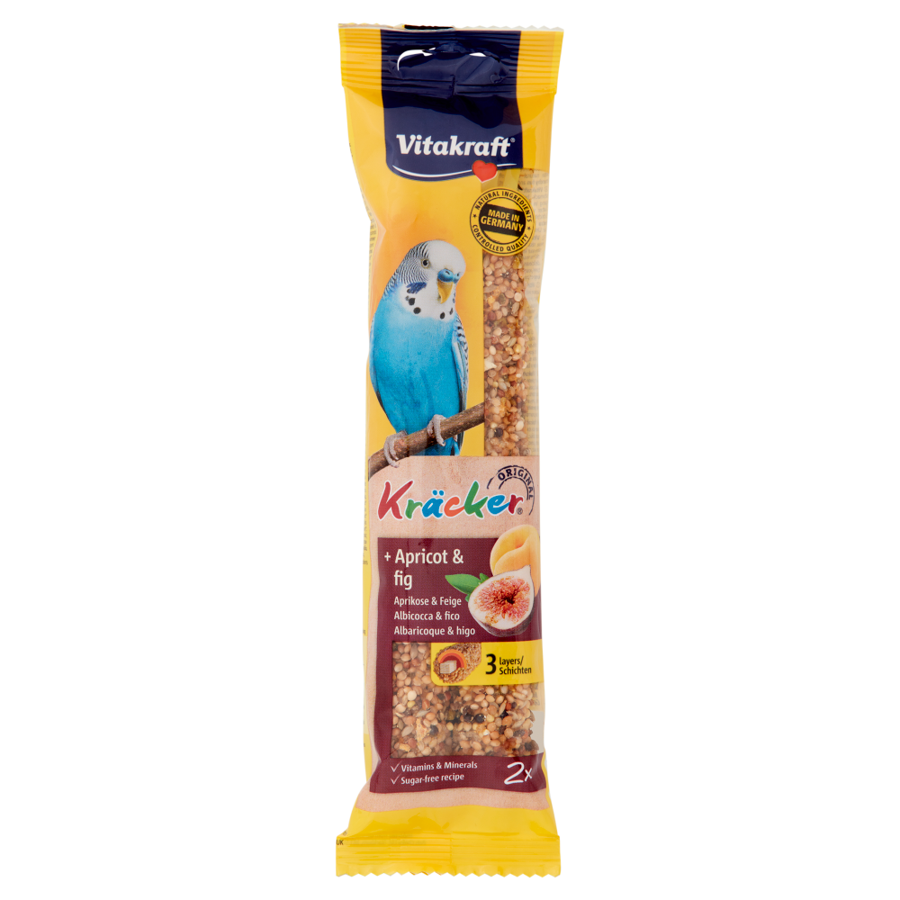 Vitakraft Kr&auml;cker Original + Albicocca & Fico Pappagallini Ondulati 2 Pezzi 60 g, , large