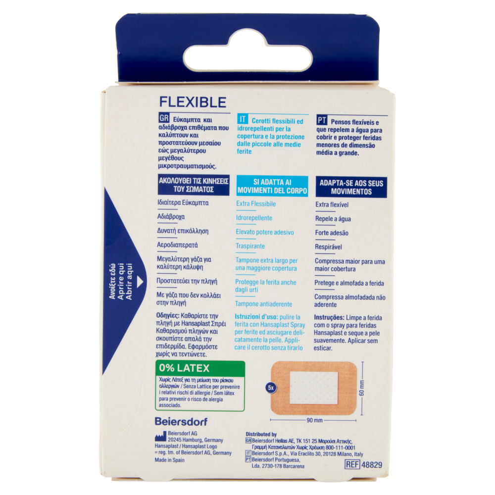 Hansaplast Flexible XXL Elastic 6x9 cm 5 Pezzi, , large