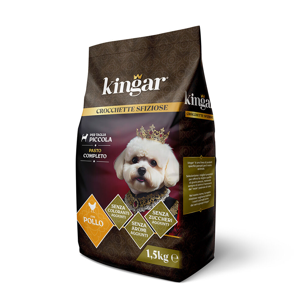 Kingar Dog Busta Crocchette 1,5Kg Pollo, , large
