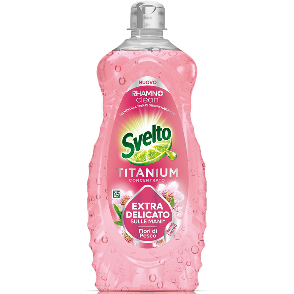 Svelto Titanium Detersivo Piatti Concentrato Fiori Di Pesco 650 ml, , large