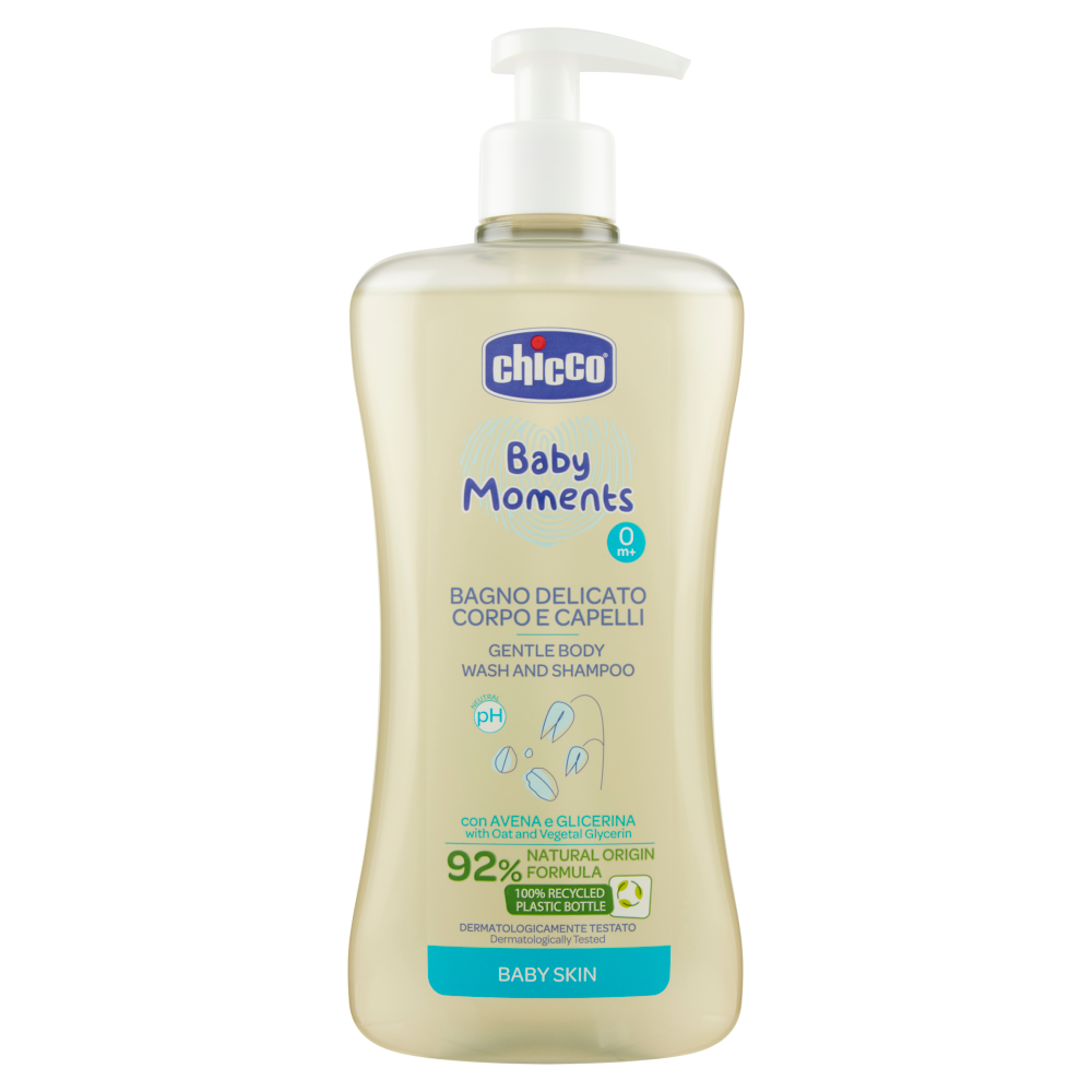 Chicco Baby Moments Bagno Delicato Corpo e Capelli Baby Skin 0m+ 500 ml, , large