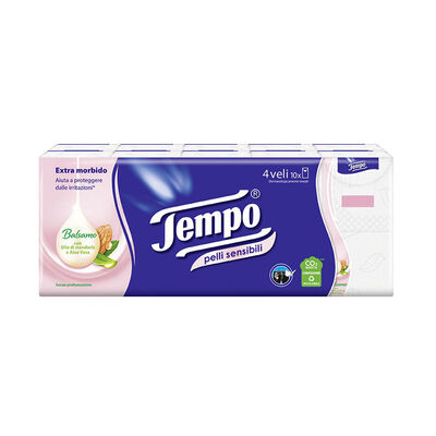 Tempo Fazzoletti Pelli Sensibili 10 Pacchetti