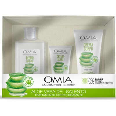 Omia Laboratoires Aloe Vera Dermo Bagno 400 ml + Crema Corpo 200 ml + Crema Mani 75 ml