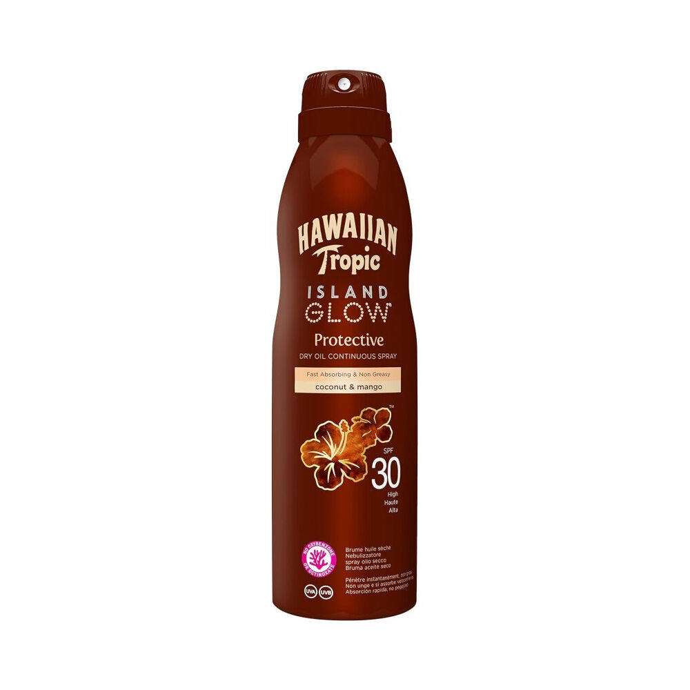 Hawaiian Tropic Island Glow Protective Olio Secco Spray Continuo Spf 30 177 ml, , large