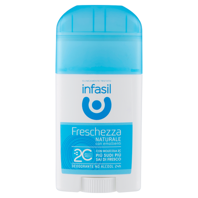 Infasil Freschezza Naturale Deodorante Stick con Emollienti 40 ml