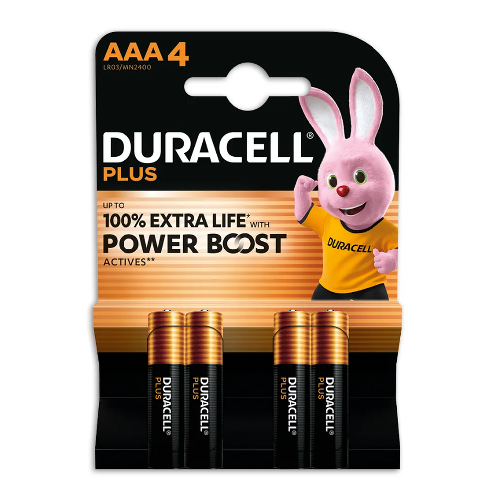 Duracell Plus Powerboost Batterie Alcaline AAA Mini Stilo 4 Pezzi, , large