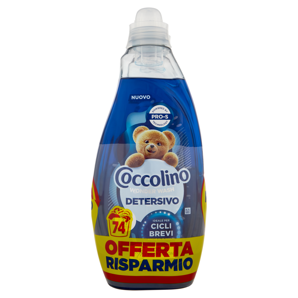 Coccolino Wonder Wash Detersivo Odor Protection Bipacco 2x37 Lavaggi, , large