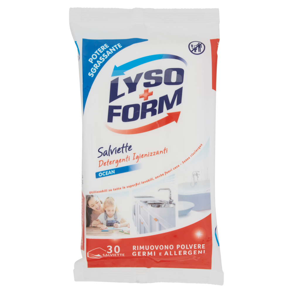 Lysoform Detergenti Igienizzanti Ocean 30 Salviette, , large
