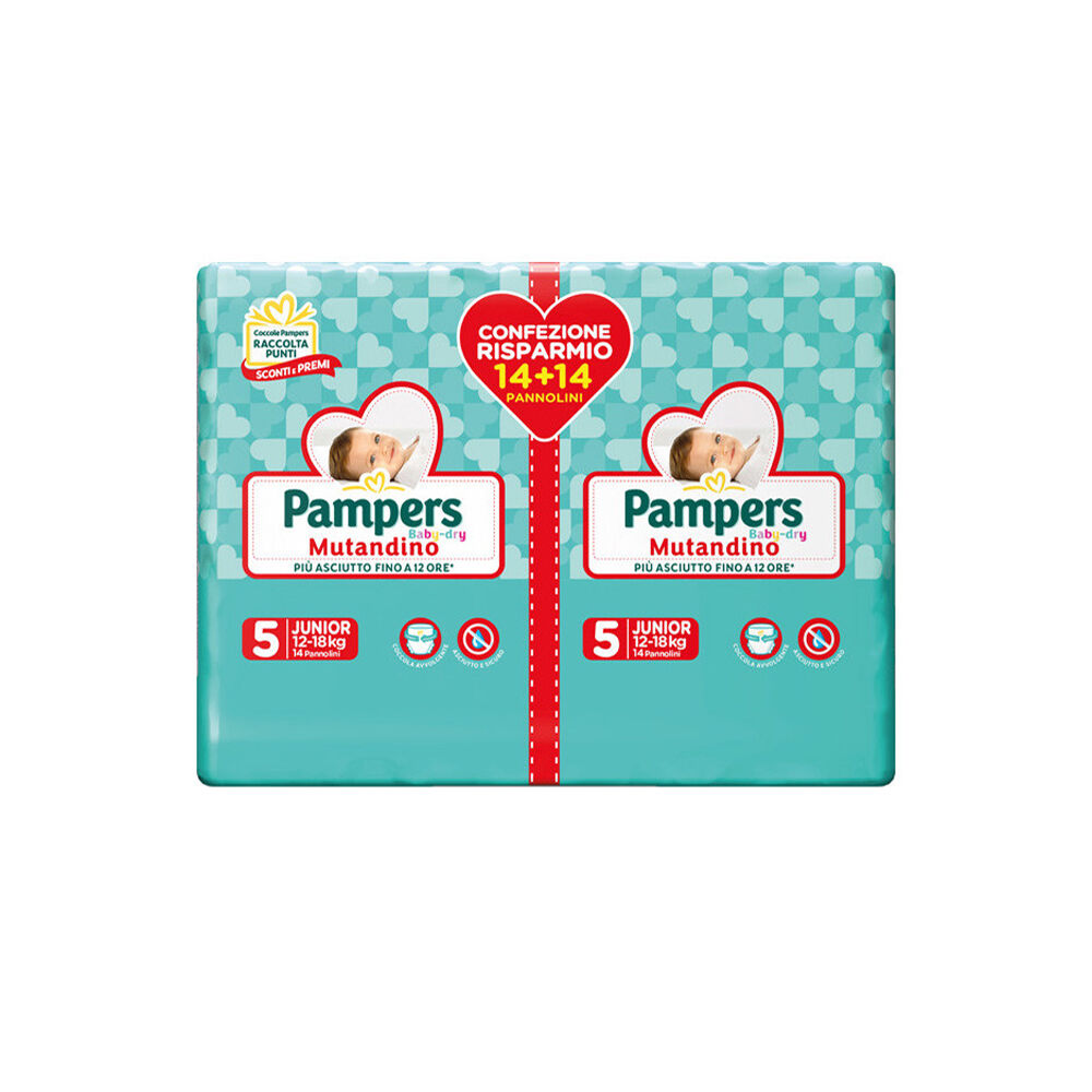 Pampers Baby Dry Mutandino Junior Duopack 28 Pannolini, , large