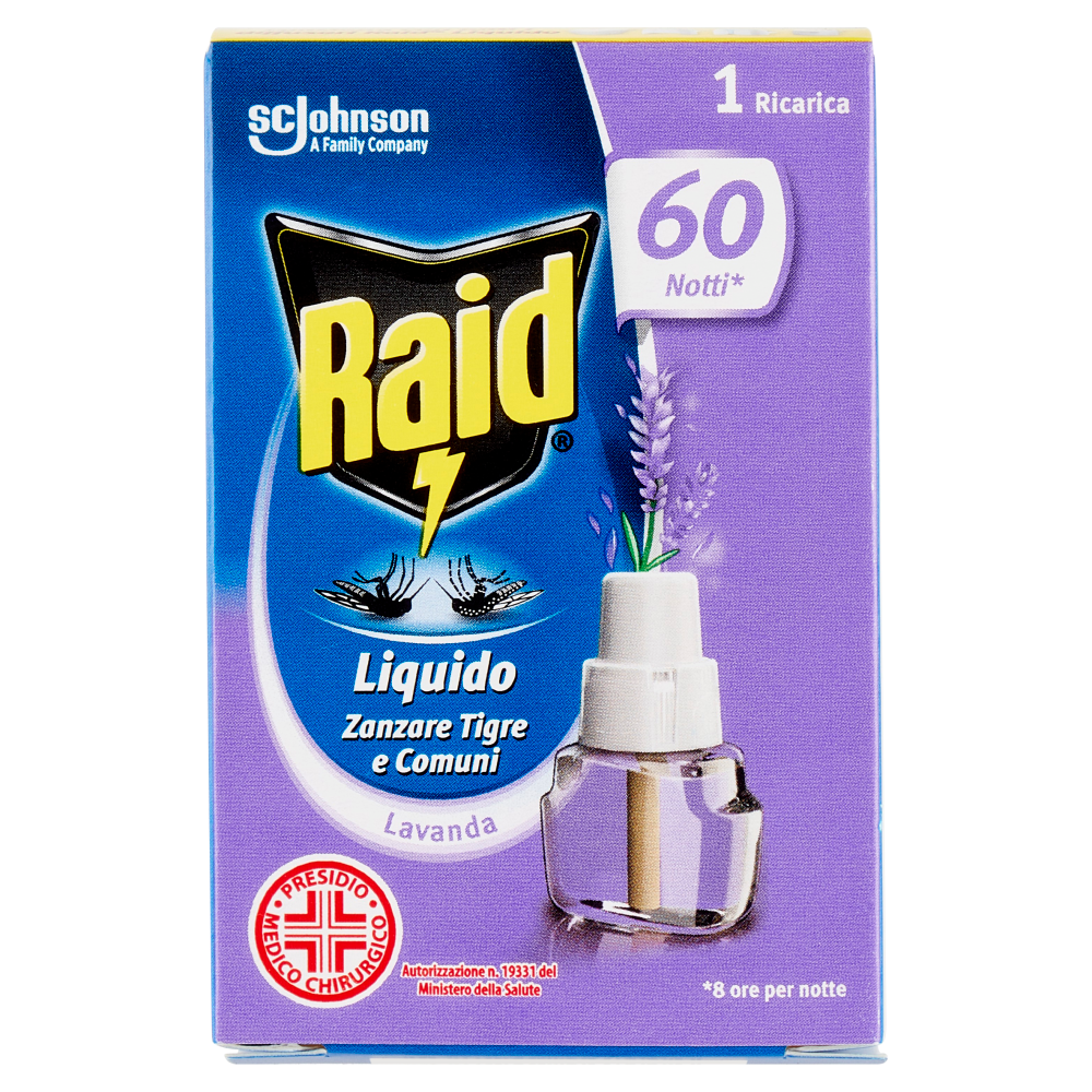 Raid Liquido Elettrico Ricarica Lavanda 60 Notti, , large