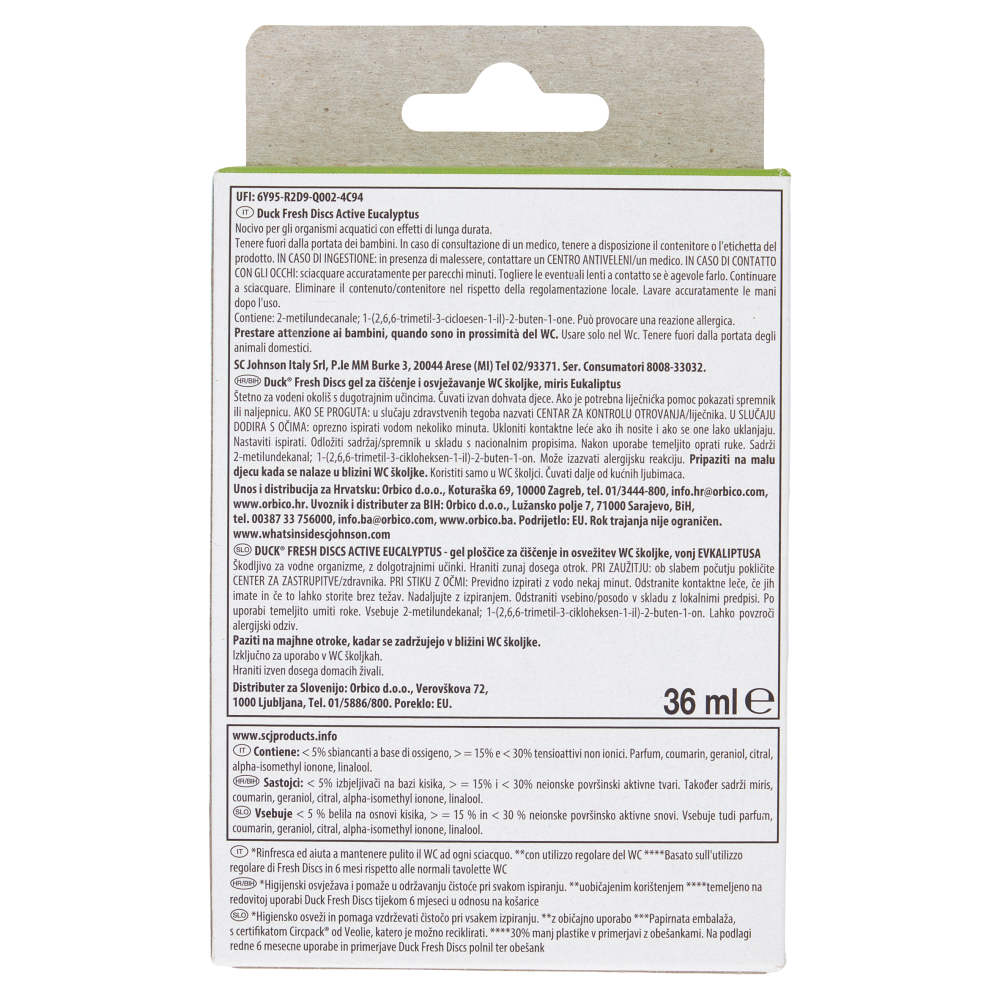 Duck Fresh Discs Gel Igienizzanti WC Fragranza Assortita 36ml, , large