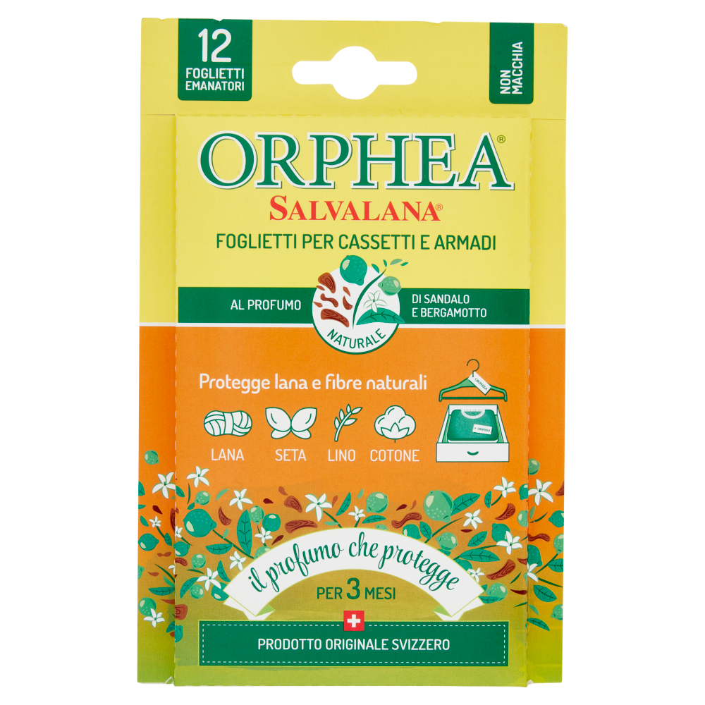 Orphea Salvalana Profumo di Sandalo e Bergamotto 12 Foglietti, , large