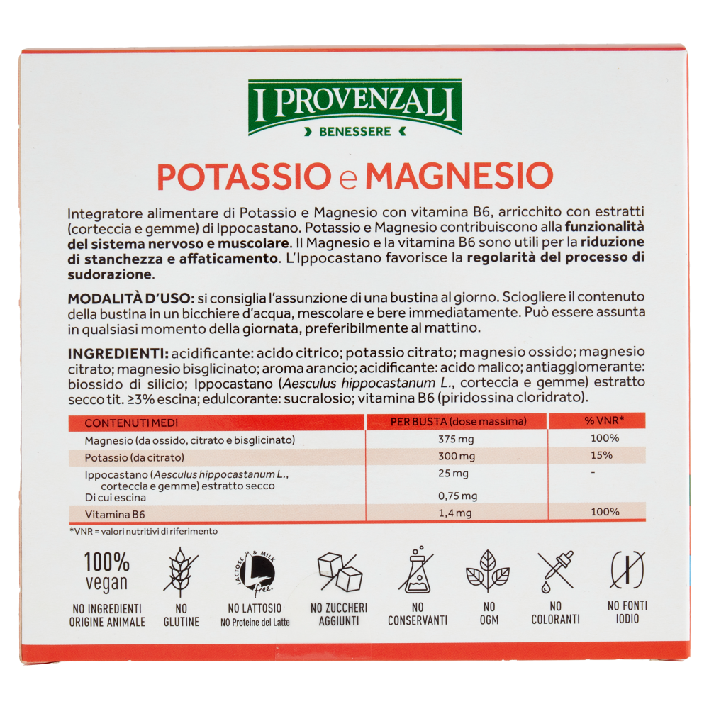 I Provenzali Benessere Potassio E Magnesio Ricarica Vitalit&agrave; Bustine Idrosolubili 20x3,5g, , large