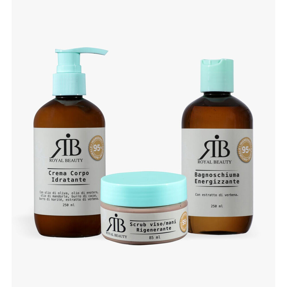 Royal Beauty Cofanetto Set Bagno: Bagnodoccia 200 ml + Crema Corpo 250 ml + Scrub	, , large
